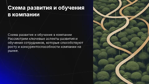 схема развития и обучения в компании
