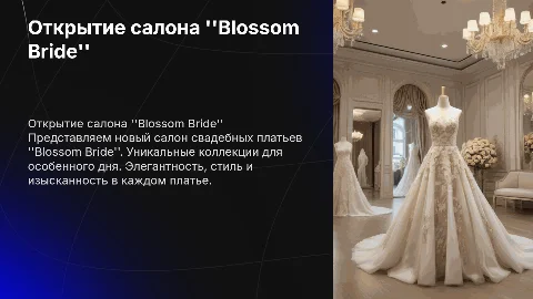 Открытие салона свадебных платьев "Blossom Bride"