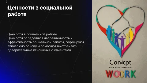 Место и роль ценностей в социальной работе