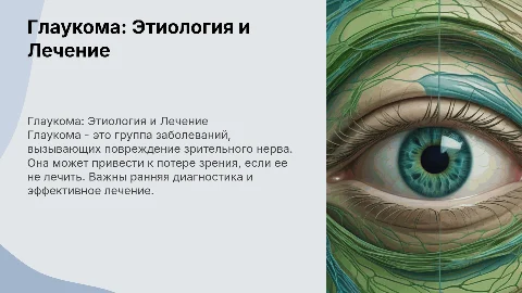 Глаукома: Этиология, Патогенез и Методы Лечения