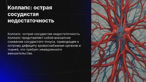 Коллапс как форма острой сосудистой недостаточности
