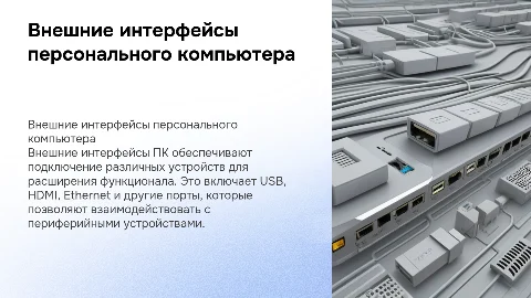 Внешние интерфейсы ПК