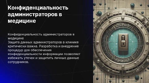 Конфиденциальность администраторов в медицинской клинике