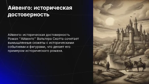Доказательств то что роман Айвенго исторический роман
