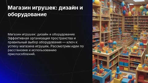 магазин игрушек. оборудование, расстановка, приспособления