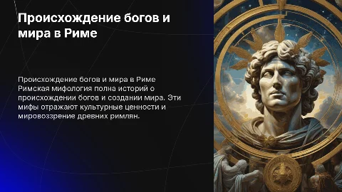 происхождения богов и мира с точки зрения римлян