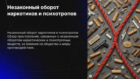 Преступления, связанные с незаконным оборотом наркотиков