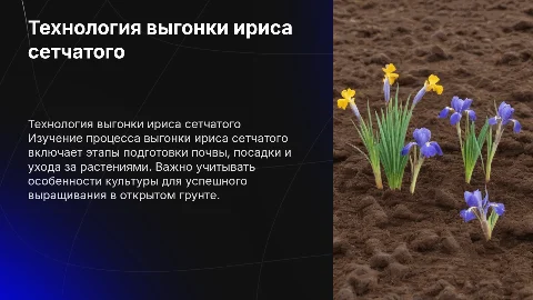 Технология выгонки ириса сетчатого: посадка и уход
