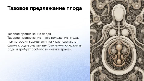Тазовое предлежание плода