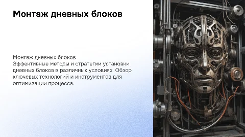 Монтаж дневных блоков