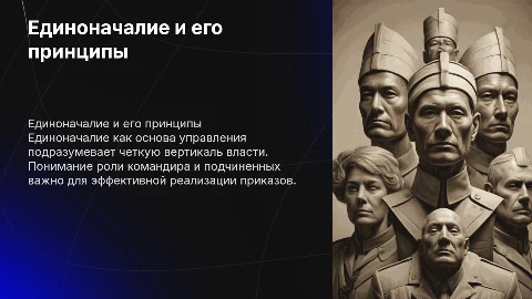 Сущность единоналичия: Командир и подчиненные