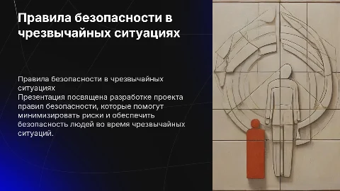 проект правила безопасности во время чс