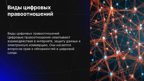 Виды цифровых правоотношений