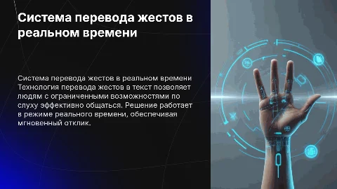 Система перевода с языка жестов в режиме реального времени