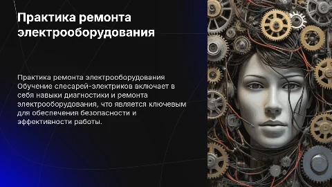 практика по ремонту электрооборудования слесарь -электрик
