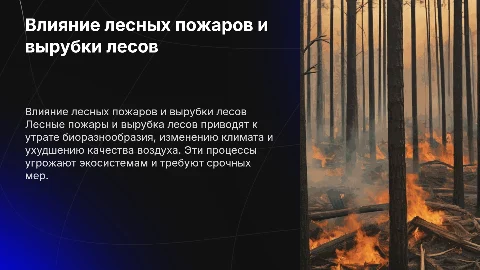 Лесные пожары и вырубка лесов к чему это приводит