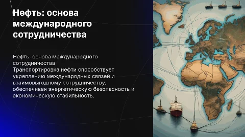 Нефть и её транспортировка: основа международного сотрудничества