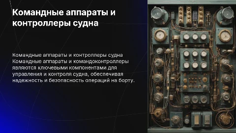 Командные аппараты и командоконтроллеры на судне