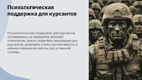 Психологические советы курсантам Армии России