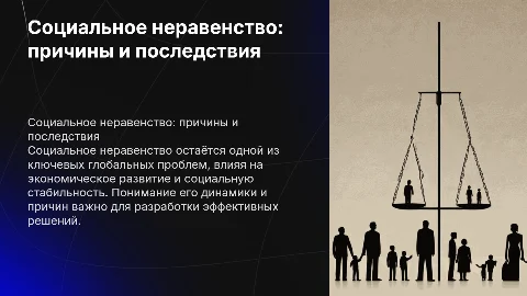 Социальное неравенство: причины, последствия и пути решения