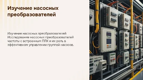 Изучение насосных преобразователей частоты с ПЛК