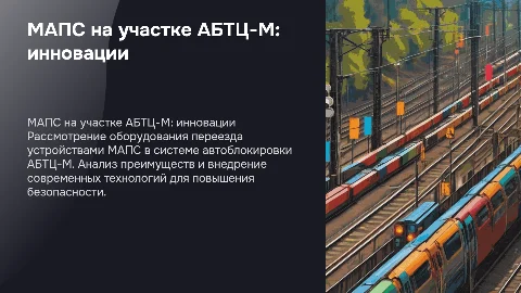 Оборудование переезда устройствами МАПС на участке АБТЦ-М