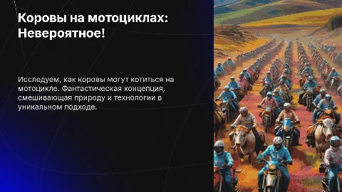 Коровы на мотоциклах
