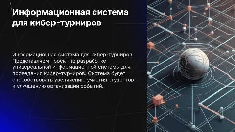 Разработка информационной системы для кибер-турниров