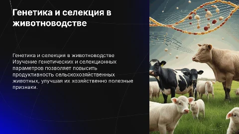 Генетические и селекционные параметры продуктивности животных