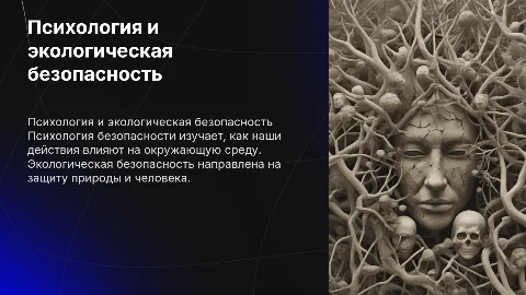 психология безопасности и экологическая безопасность