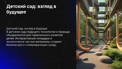 детский сад будущего