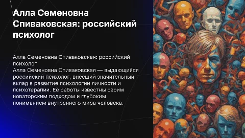 Презентация на тему Аллы Семеновны Спиваковской