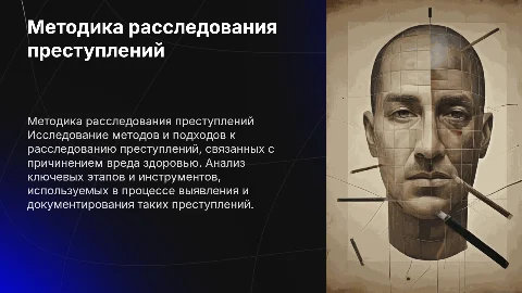 Методика расследования преступлений, связанных с вредом здоровью