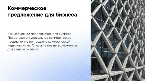 коммерческое предложение для продажи коммерции