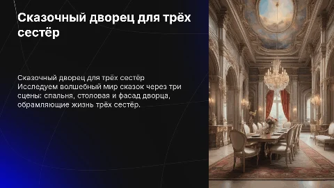 Сказочный дворец для трёх сестёр: волшебный мир