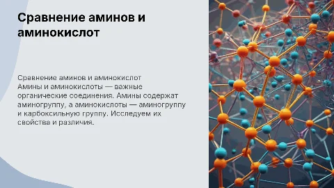 Сравнение аминов и аминокислот