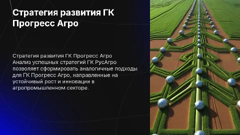 Стратегия развития ГК Прогресс Агро: аналогия с РусАгро
