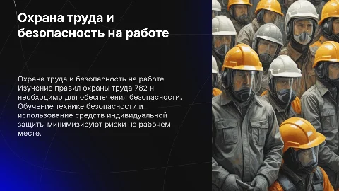Правила охраны труда 782 н: обучение и техника безопасности