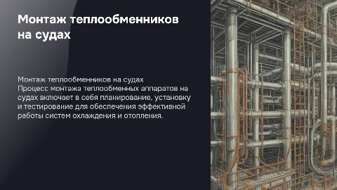 Монтаж теплообменных аппаратов на судах: процесс и этапы