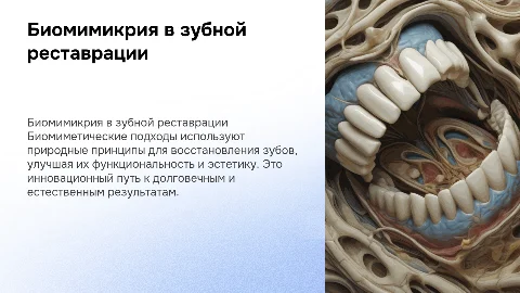 Биомимитические подходы в рестоврации зубов