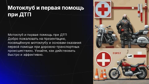 Презентация мотоклуба и первая помощь при ДТП