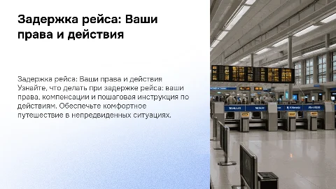 Задержка рейса: Ваши права и что делать? Инструкция