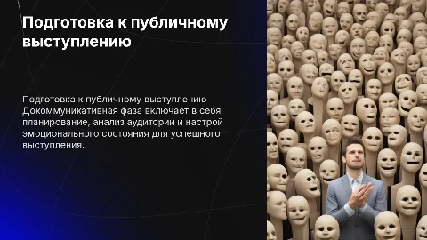 Подготовка к публичному выступлению (докоммуникативная фаза)