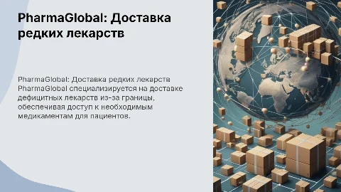 PharmaGlobal: Доставка дефицитных лекарств из-за границы