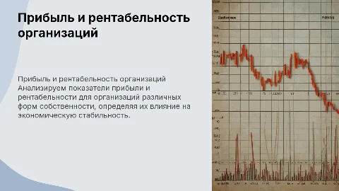 Прибыль и рентабельность организаций различных форм собственности