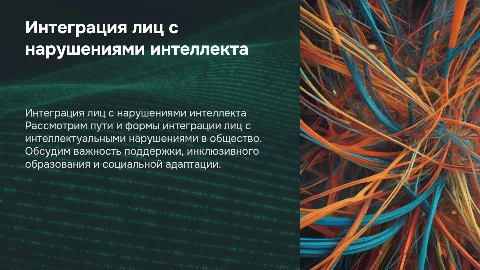 Пути и формы интеграции лиц с интеллектуальными нарушениями
