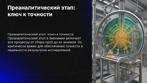 Преаналитический этап в биохимической лаборатории