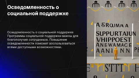 осведомленность сотрудников о программах социальной поддержки