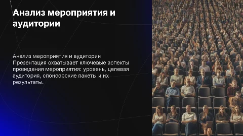 Анализ мероприятия и охват аудитории: спонсорские пакеты