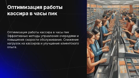 Оптимизация работы кассира в пики